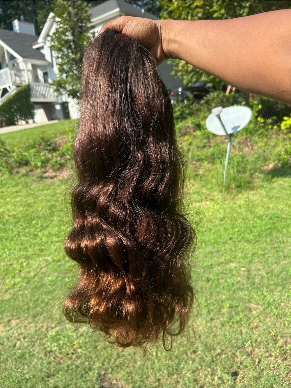 13x6 Highlight Ombre Body Wave Wig 20 Inch Dark Brown #2P430